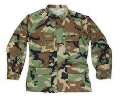 US Army Hot Weather Woodland Camouflage BDU Shirt Ripstop Combat Jacket