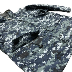 US Navy Blue Digital Camo GORE-TEX ECW Parka - MED-XSHORT [JR304]