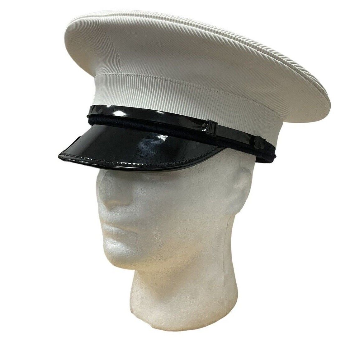 British Royal Navy Class 1 & 3 White Officer Peaked Cap – Pools Surplus ...