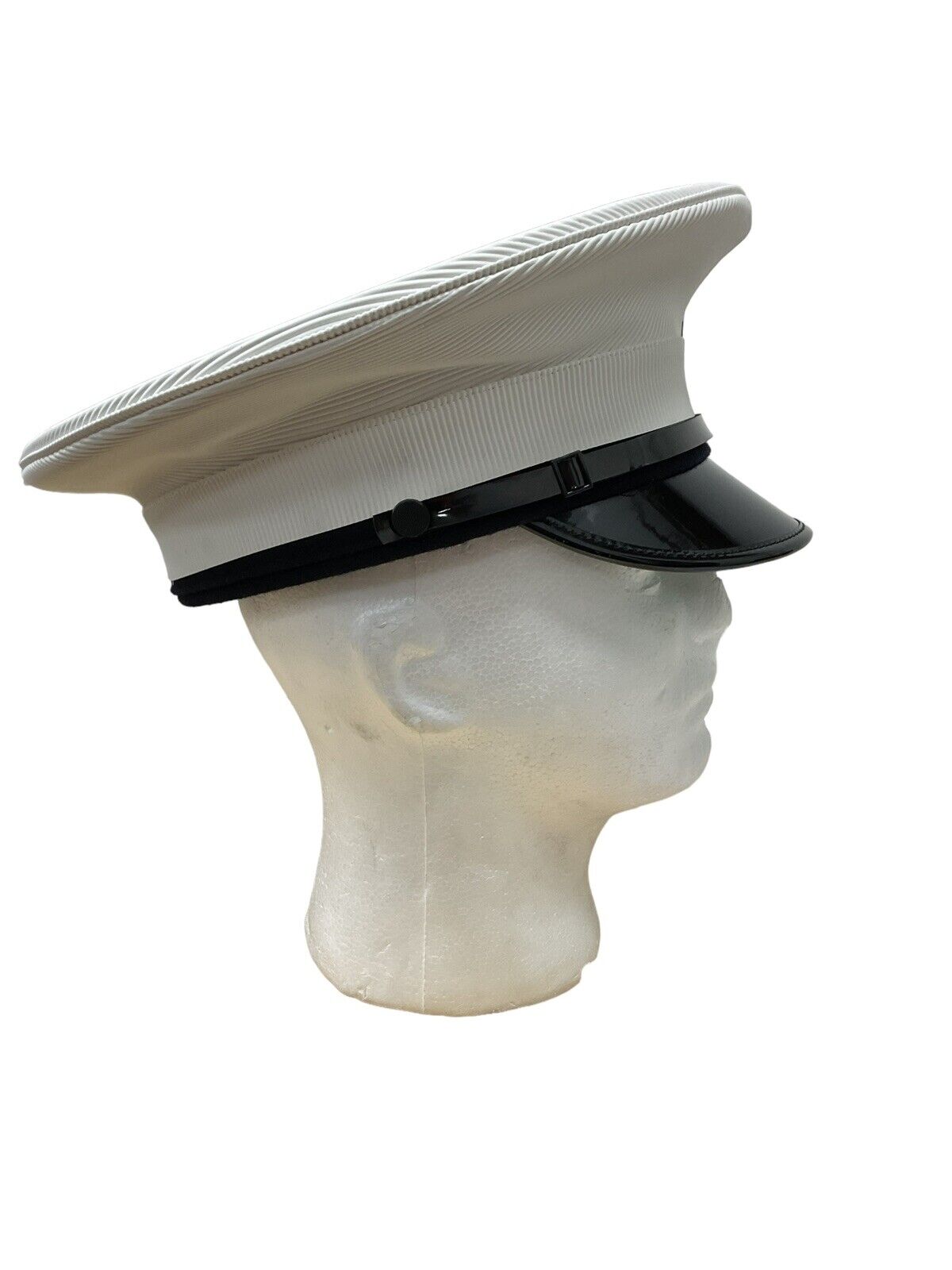 Used Royal Navy Class 1 Cap Genuine British Royal Navy Officer's Dress Hat (Class 1 & 3 White Cap) - All Sizes, Used Issue Genuine UK Military Issued Hat - Foto 7