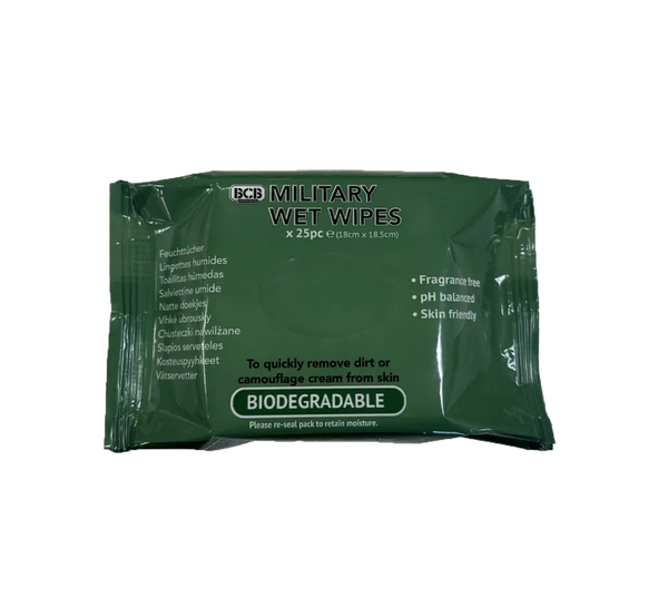 BCB Military Wet Wipes | 25pk