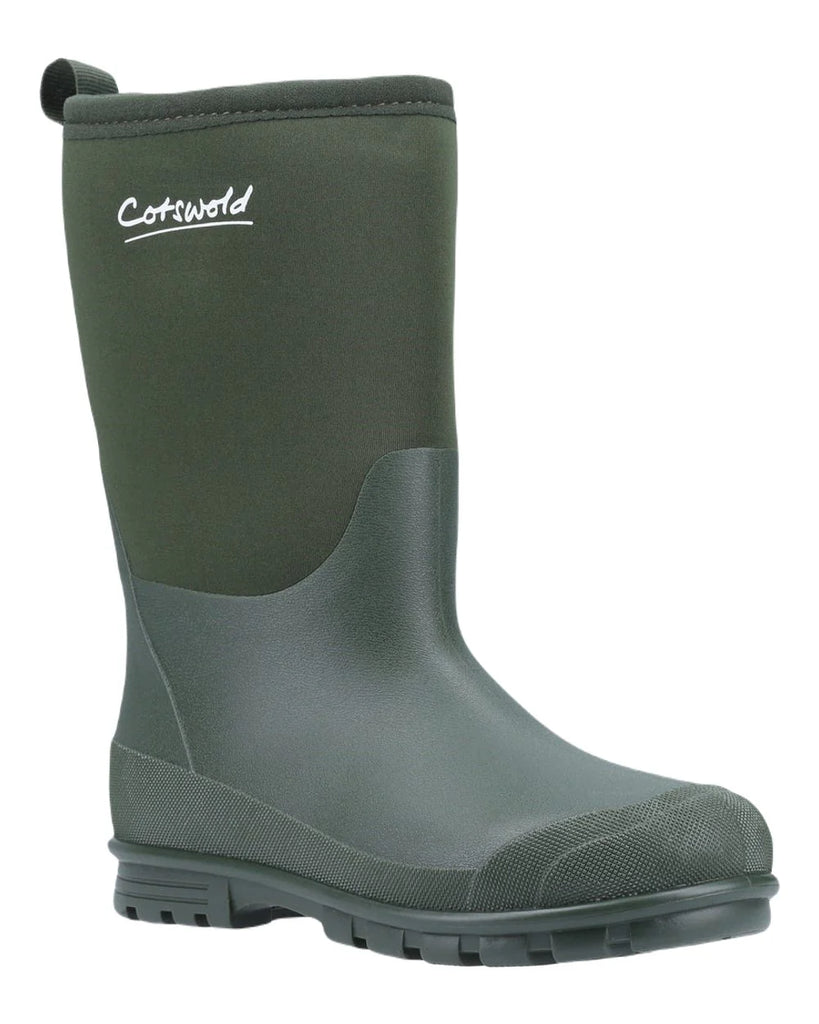 Kids Cotswold Hilly Neoprene Wellington/Muck Boot - Green