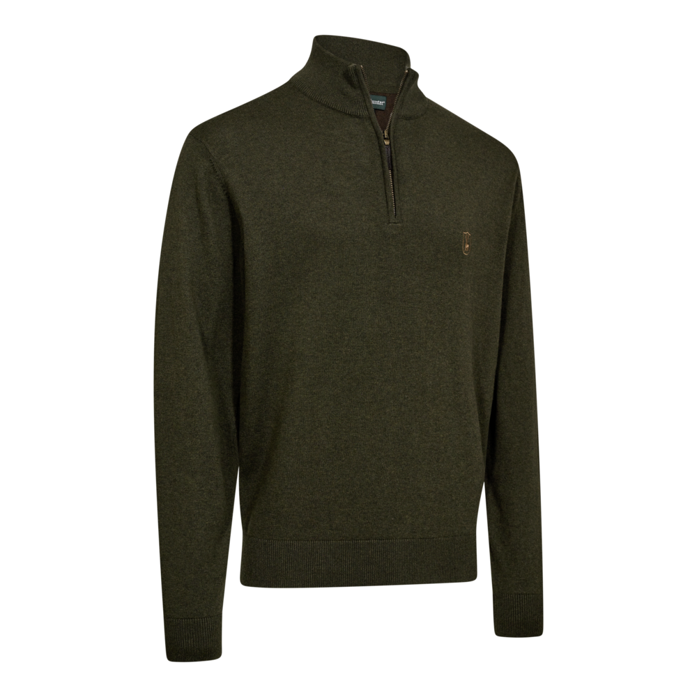 Deerhunter Harrington 1/2 Zip Knit | Forest Ember