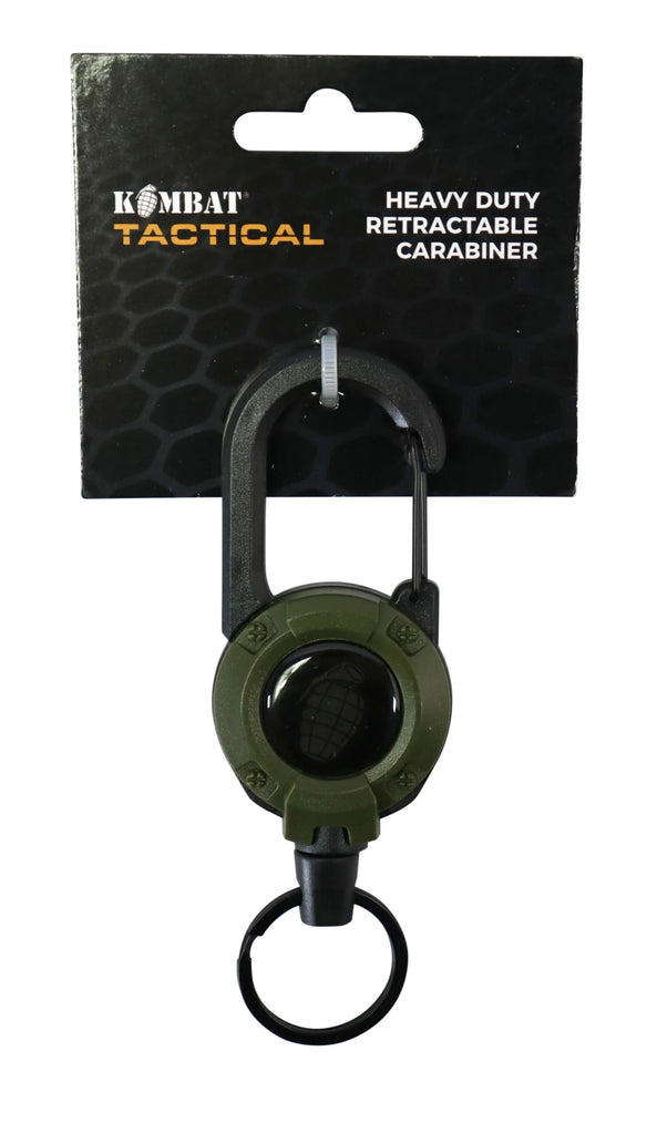 Kombat UK Retractable Carabiner - Olive Green