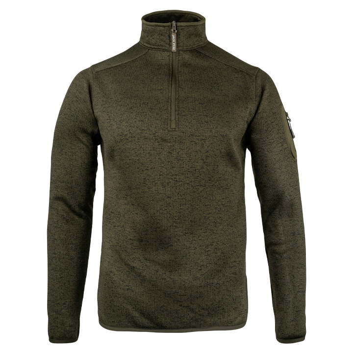 Jack Pyke Melange Quarter Zip Fleece - Green Fleck