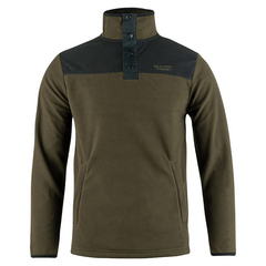 Jack Pyke Snap Neck Fleece Top | Dark Olive