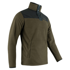 Jack Pyke Snap Neck Fleece Top | Dark Olive