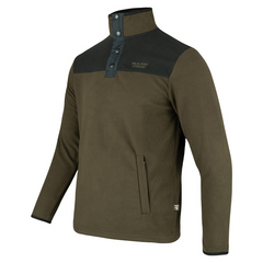 Jack Pyke Snap Neck Fleece Top | Dark Olive