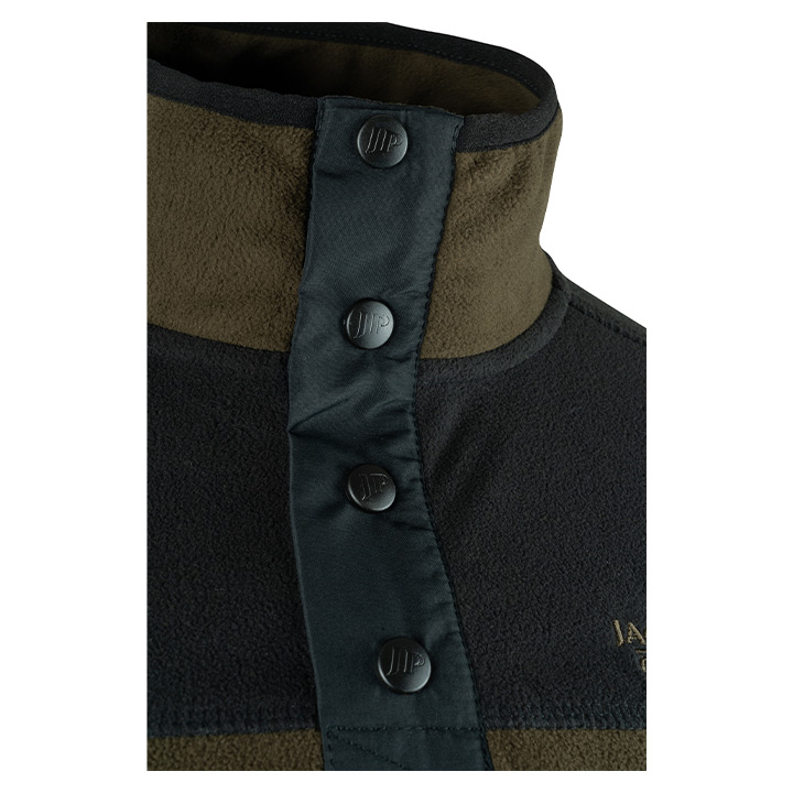 Jack Pyke Snap Neck Fleece Top | Dark Olive