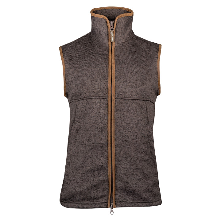 Jack Pyke Melange Fleece Gilet - Brown Fleck