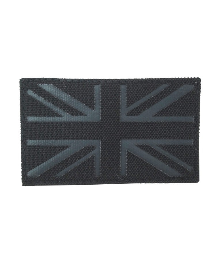 Union Jack Lazer Cut Patch - Black/Grey