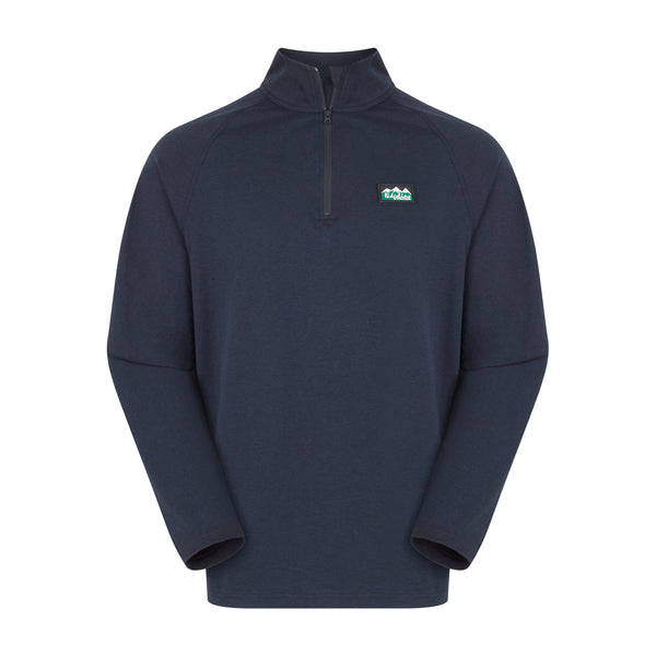 Ridgeline Baseline Zip Top - Navy Marl