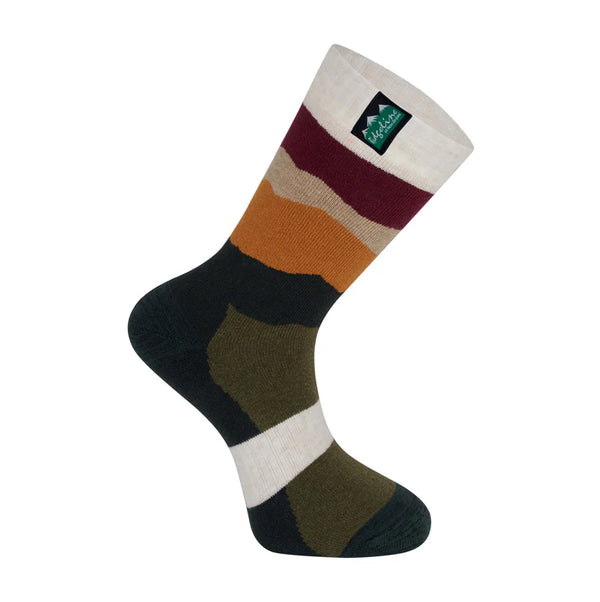 Ridgeline Merino Wool Socks Mid Length - Berry