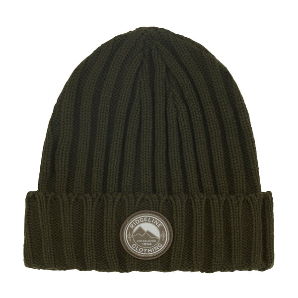 Ridgeline Original Knitted Beanie Hat - Olive