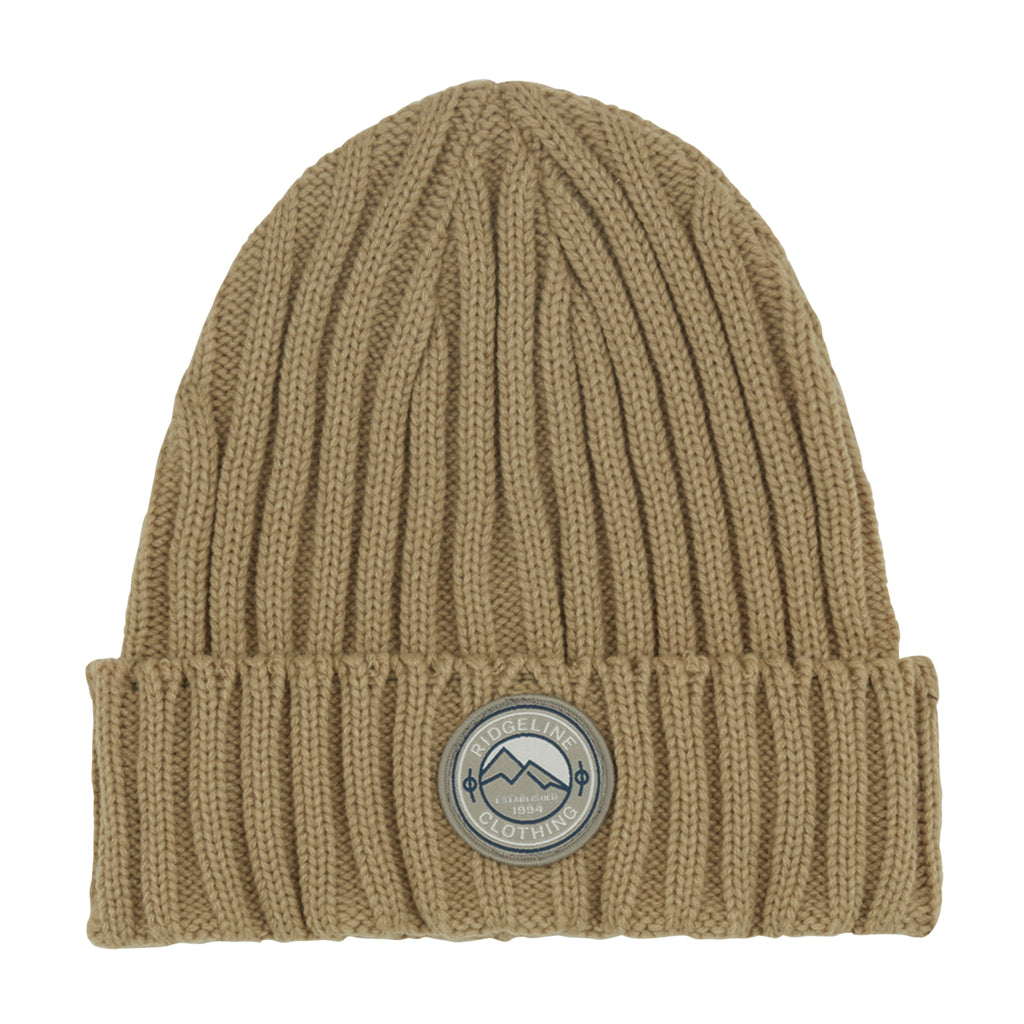 Ridgeline Original Knitted Beanie Hat - Stone