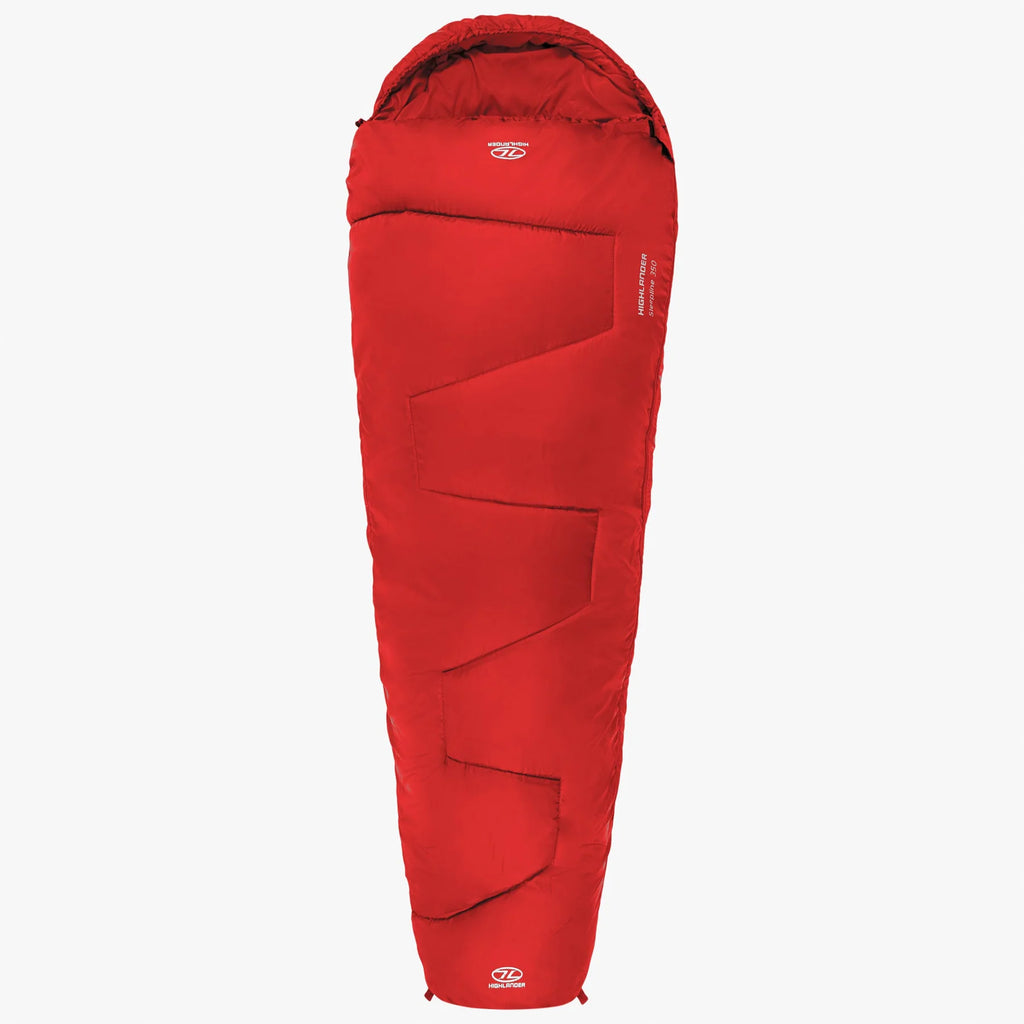 Highlander Sleepline 350 Mummy Sleeping Bag - Red