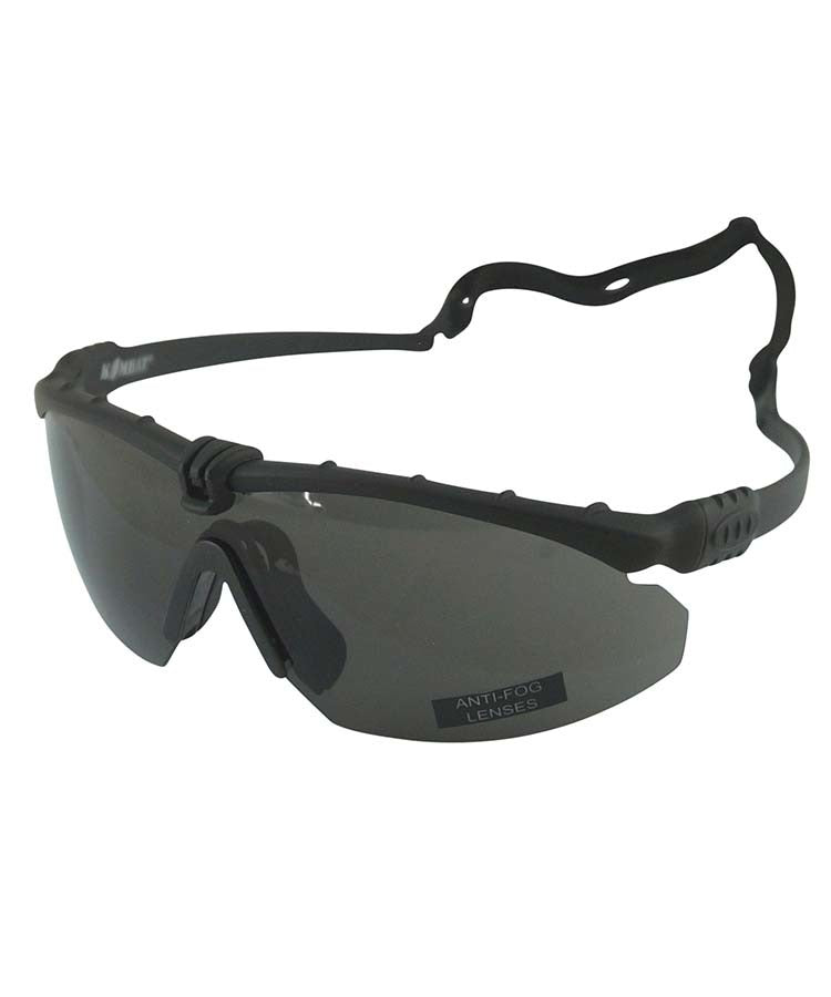 Kombat Ranger Glasses - Black - Smoke Lens