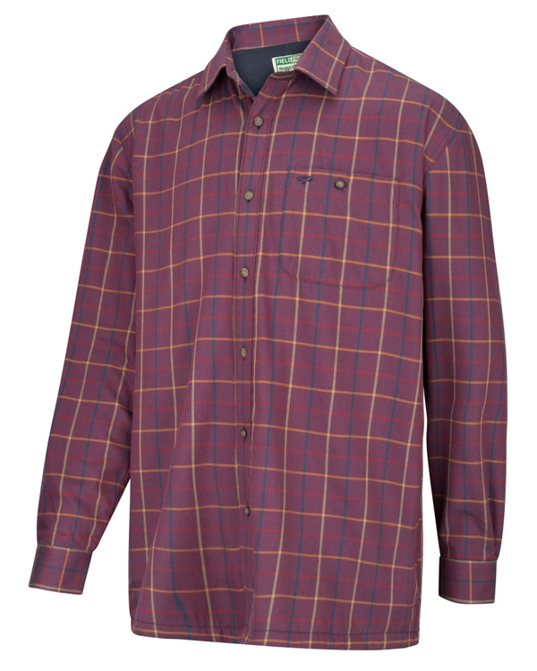 Hoggs of Fife Fleece Lined Shirt - Bramble