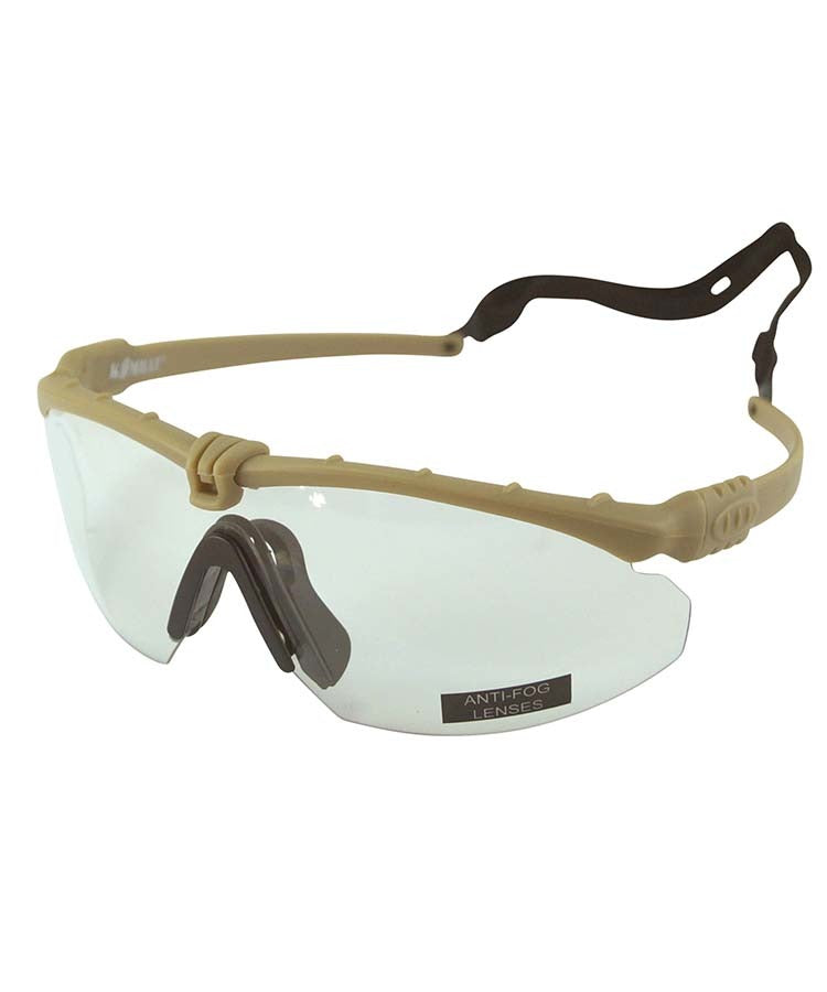 Kombat Ranger Glasses - Coyote - Clear Lens