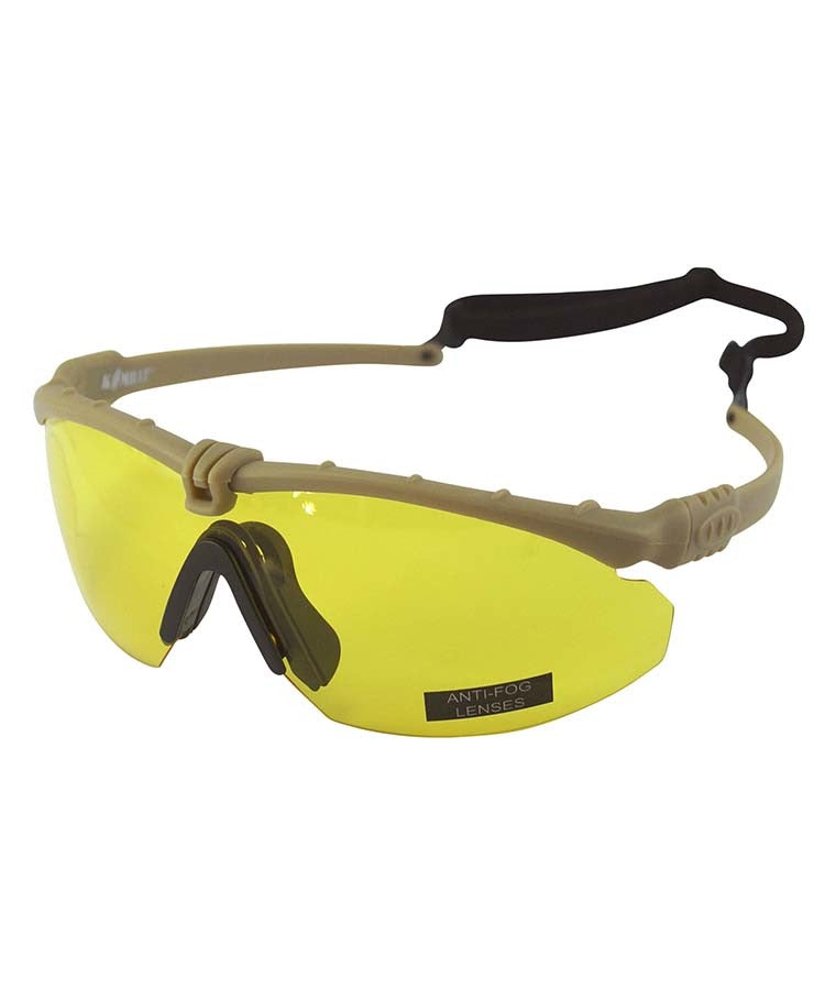 Kombat Ranger Glasses - Coyote - Yellow Lens
