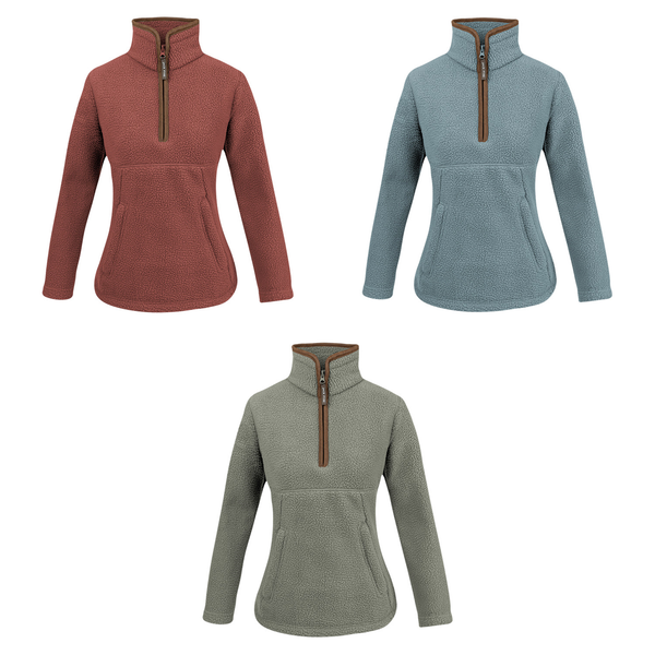 Jack Pyke Ladies 1/2 Zip Sherpa Fleece Pullover