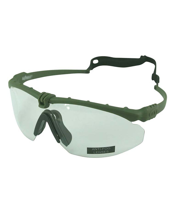 Kombat Ranger Glasses - Green - Clear Lens