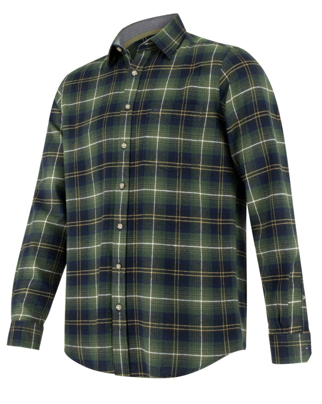 Hoggs of Fife Pitmedden Flannel Shirt - Green