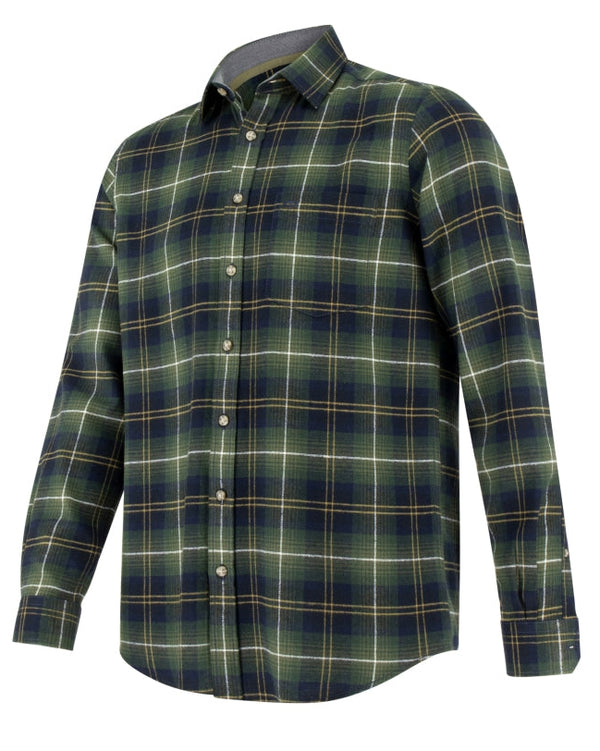 Hoggs of Fife Pitmedden Flannel Shirt - Green