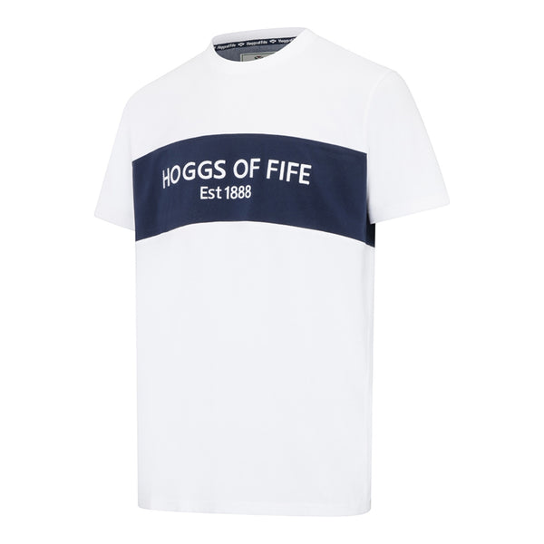 Hoggs of Fife Dalbeattie Colour Block T-Shirt | W/N/W