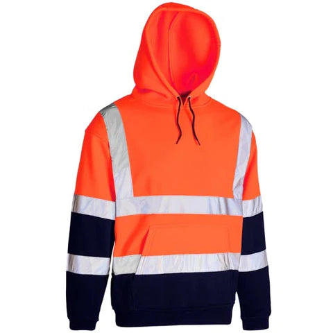 Hi Vis Hoodie - Orange/Navy