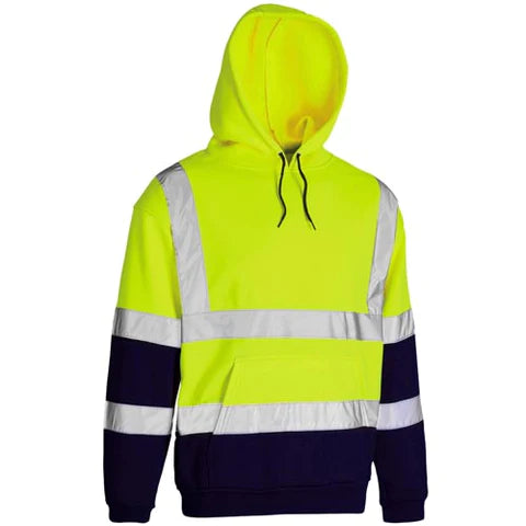 Hi Vis Hoodie - Yellow/Navy