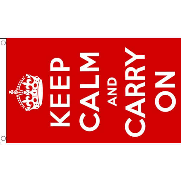 Keep Calm And Carry On Flag