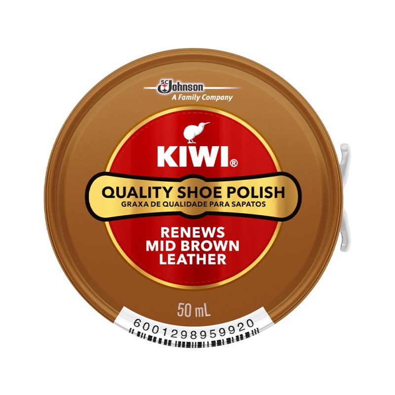 Kiwi Shoe Polish Mid Brown 50ml