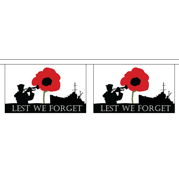 Lest We Forget Navy Bunting