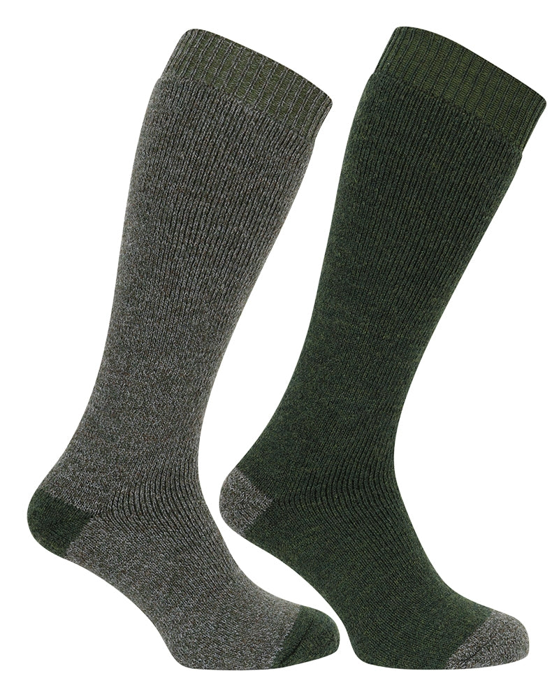 Hoggs of Fife Country Long Socks - Tweed/Loden (2 pack)