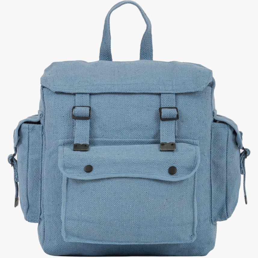Highlander Large Webbing Backpack With Pockets - RAF Blue