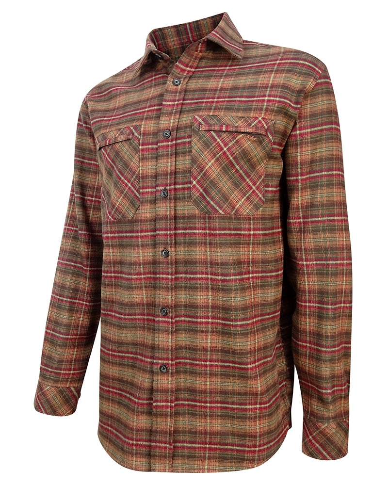 Hoggs of Fife Countrysport Luxury Hunting Shirt - Rust Check