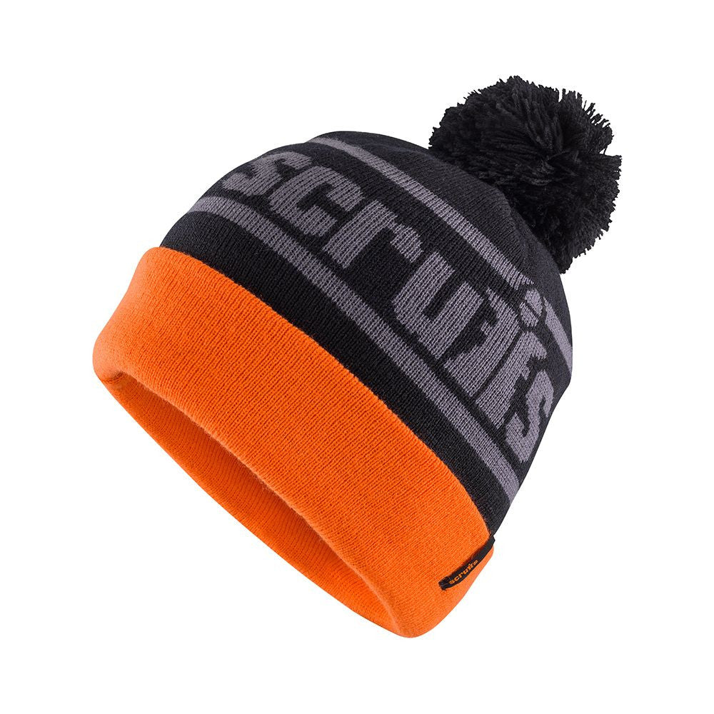 Scruffs Trade Bobble Hat - Black/Orange