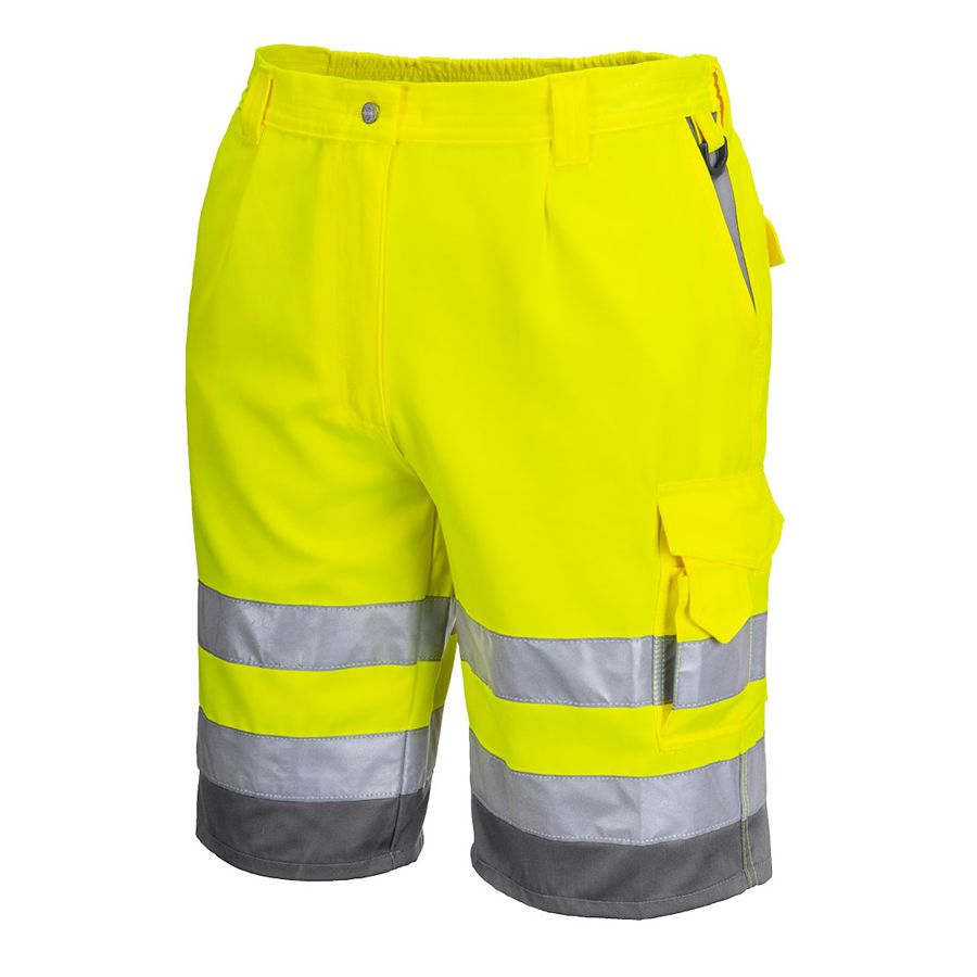 Portwest Hi Vis Work Shorts - Yellow