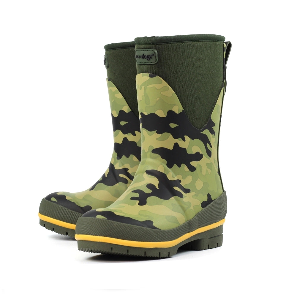 Lazydogz Kids Camo Neoprene Wellington Boot