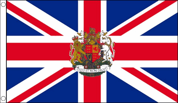 Union Jack Royal Crest Flag