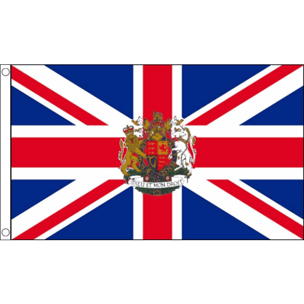 Union Jack Royal Crest Flag