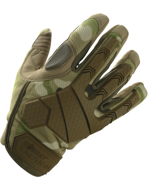 Camouflage Kombat Alpha Tactical Gloves with palm reinforcments
