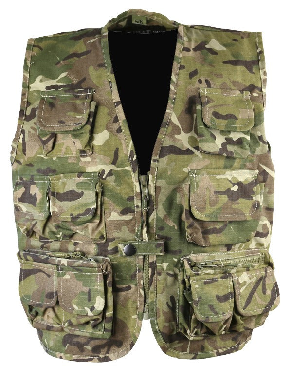 Kombat Kids BTP Camo Tactical Vest with 11 pockets