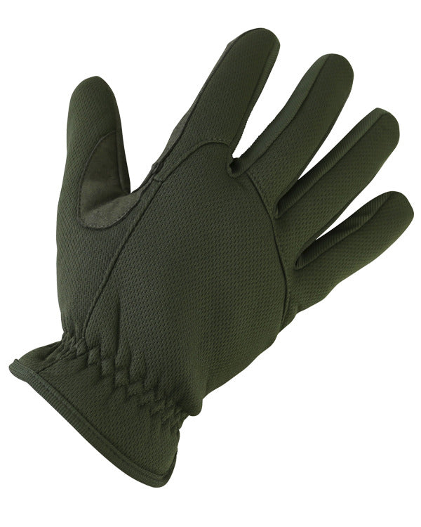 Olive Green Kombat Delta Fast Gloves with elasticated wrist