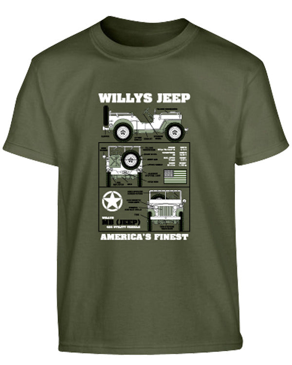 Kombat Kids Williys Jeep T-Shirt