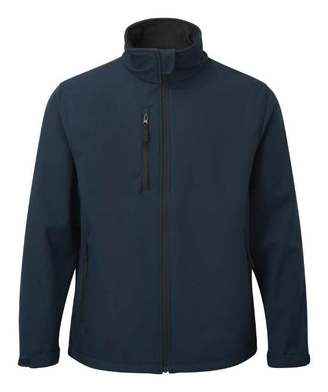 Fort Selkirk Navy Blue Softshell Jacket with fleece lining and adjustable cuffs and hem