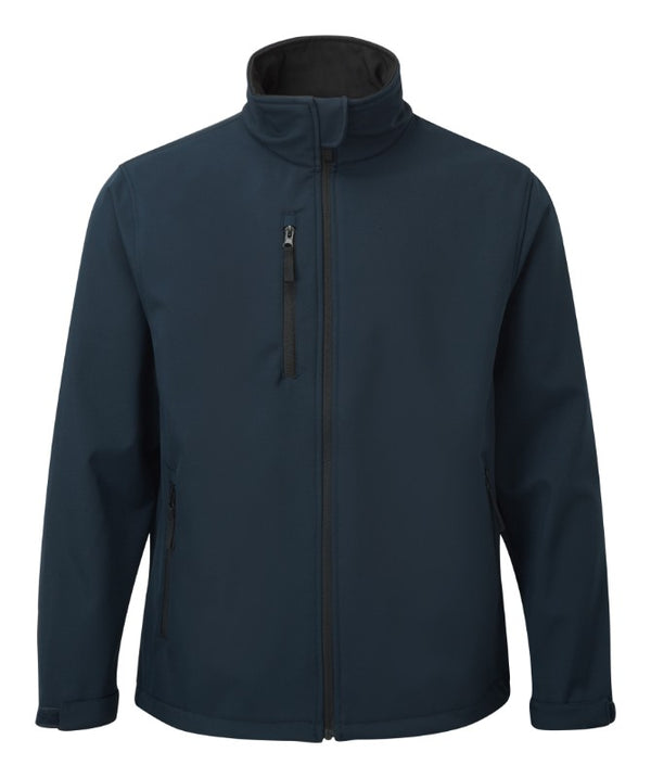Fort Selkirk Navy Blue Softshell Jacket with fleece lining and adjustable cuffs and hem
