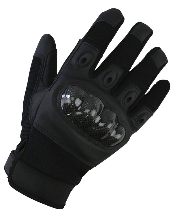 Kombat Black Predator Tactical Gloves with armoured knuckles