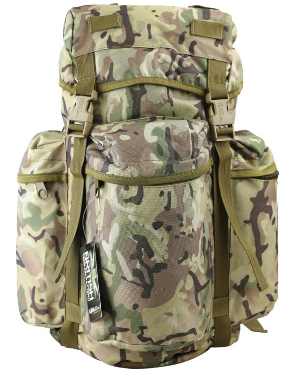 Kombat BTP Camo Rucksack 30 Litre with side pouches and padded waist strap 